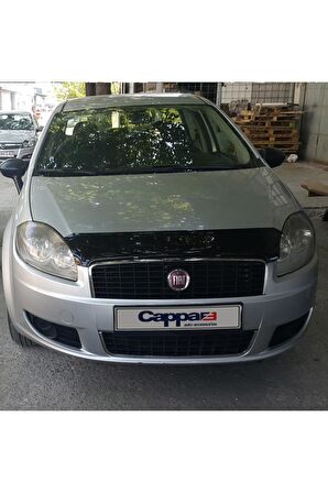 Fiat Linea Ön Kaput Koruyucu Rüzgarlığı 4mm Akrilik (ABS) Piano Black 2007-2018