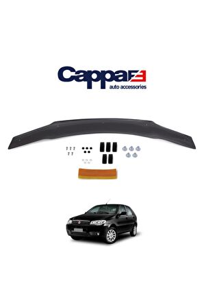 Fiat Palio Ön Kaput Koruyucu Rüzgarlığı 4mm Akrilik (ABS) Piano Black 2006-2012