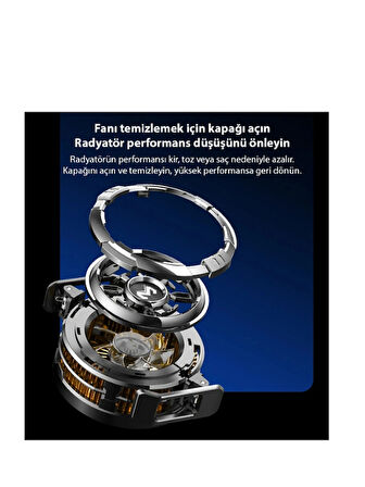 MEMO CX08 iOS Android Soğutucu 15W Manyetik + Arka Klips 2'si 1 Arada Yarı İletken Soğutma Fanı Radyatörü