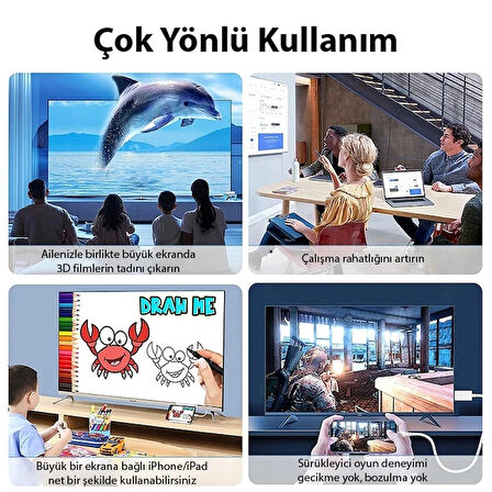 ALLY Type C To 4k Hdmı 100w Type C Çevirici 