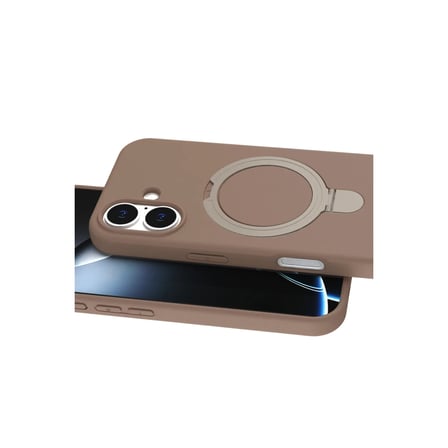 Apple iPhone 17 Regal Magsafe Standlı Kapak - Çöl Titanyum