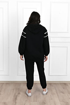 Kadın Sim Detaylı  Büyük Beden Eşofman Takımı 3671-23