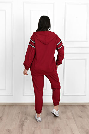 Kadın Sim Detaylı  Büyük Beden Eşofman Takımı 3671-23