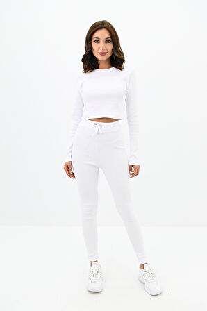 Kadın Kaşkorse Crop Tayt Takım 3727-23