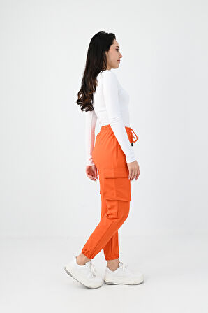 Kadın Kargo Cepli Pantolon 6193-23