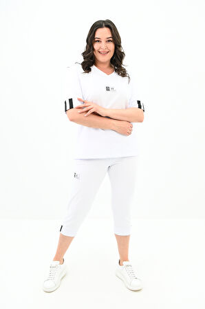 Kadın Büyük Beden Taytlı Takım 3753-23