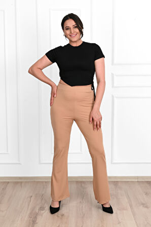 Kadın Büyük Beden İspanyol Paça Tayt 6162-23