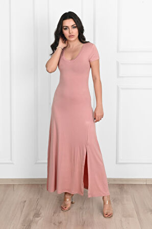 Kadın Yırtmaç Detaylı Elbise 5174-23