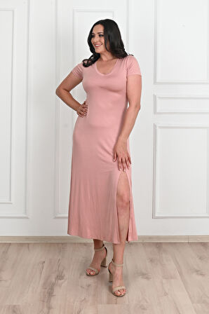 Kadın Yırtmaç Detaylı Elbise 5174-23