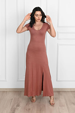 Kadın Yırtmaç Detaylı Elbise 5174-23