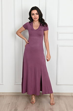 Kadın Yırtmaç Detaylı Elbise 5174-23