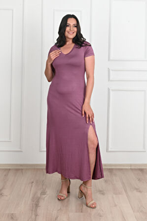 Kadın Yırtmaç Detaylı Elbise 5174-23