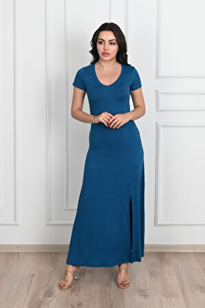 Kadın Yırtmaç Detaylı Elbise 5174-23