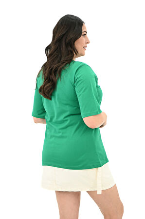 Kadın Büyük Beden Love Baskılı T-Shirt 1577-23