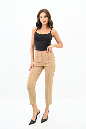 Kadın Yüksek Bel Flatolu Pantolon 6229-24