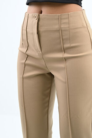 Kadın Yüksek Bel Flatolu Pantolon 6229-24