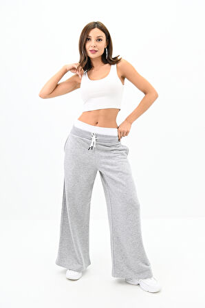 Kadın İspanyol Paça Yüksek Bel Eşofman Altı 6236-24