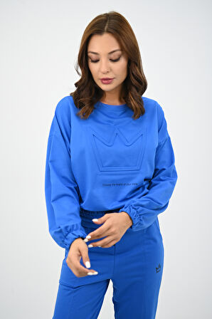 Kadın Yazı Baskılı 3 İplik Eşofman Takımı 3500-23