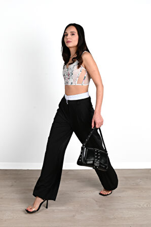 Kadın İspanyol Paça Yüksek Bel Eşofman Altı 6248-24