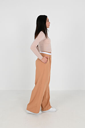 Kadın İspanyol Paça Yüksek Bel Eşofman Altı 6248-24