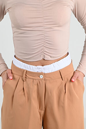 Kadın İspanyol Paça Yüksek Bel Eşofman Altı 6248-24