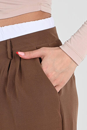 Kadın İspanyol Paça Yüksek Bel Eşofman Altı 6248-24