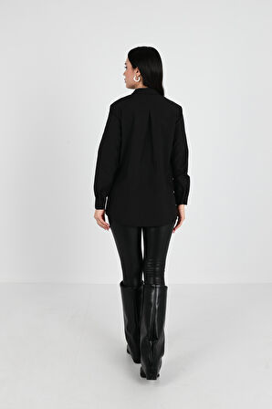 Kadın Çift Cepli Salaş Gömlek 1670-24