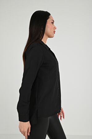 Kadın Çift Cepli Salaş Gömlek 1670-24