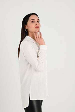 Kadın Çift Cepli Salaş Gömlek 1670-24