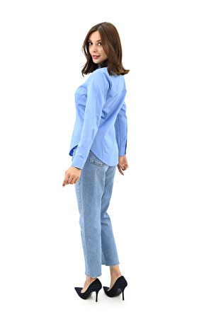 Kadın Klasik Uzun Kol Gömlek 1668-24