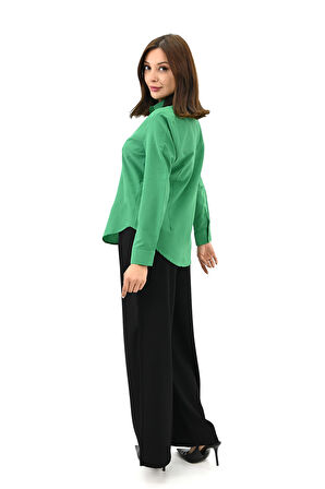 Kadın Klasik Uzun Kol Gömlek 1668-24