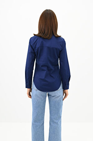 Kadın Klasik Uzun Kol Gömlek 1668-24