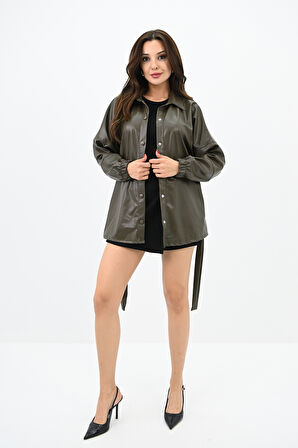 Kadın Suni Deri Tunik 1699-24