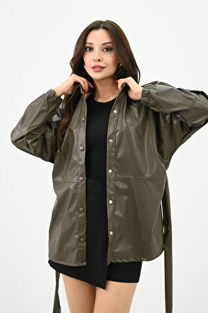Kadın Suni Deri Tunik 1699-24