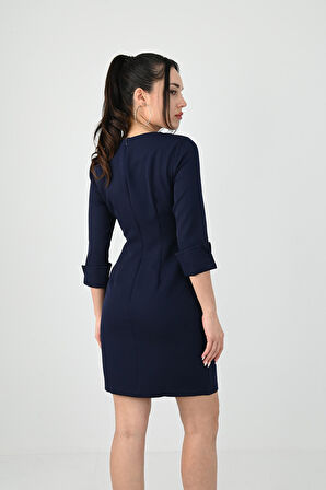 Kadın Düğme Detaylı Elbise 5202-24