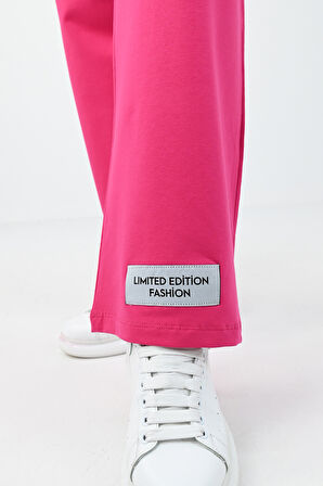 Kadın Büyük Beden Etiket Detaylı Kapüşonlu Eşofman Takımı 8077-24