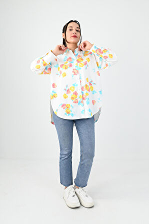 Kadın Desenli Gömlek 1674-25-1