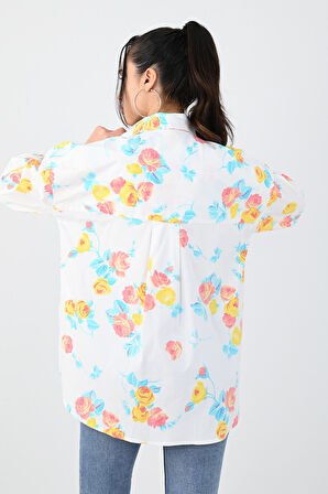 Kadın Desenli Gömlek 1674-25-1