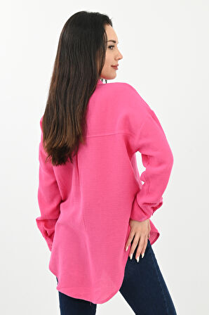 Kadın Kol Katlama Detaylı Gömlek 1713-25