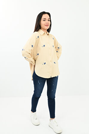Kadın Nakış Detaylı Gömlek 1724-24