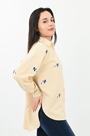 Kadın Nakış Detaylı Gömlek 1724-24