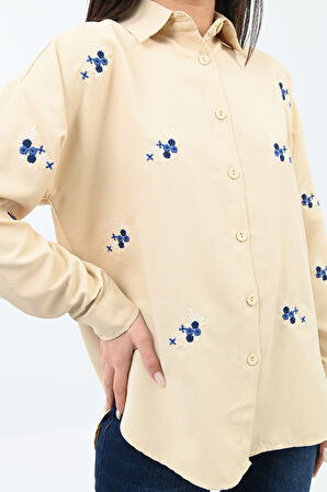 Kadın Nakış Detaylı Gömlek 1724-24