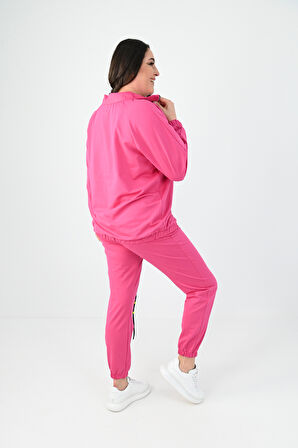 Kadın Büyük Beden Harmony Baskı Detaylı Eşofman Takımı 8079-24