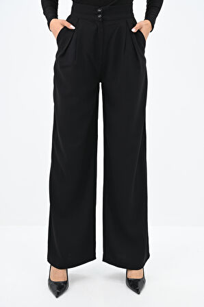 Kadın Palazzo Cep Detaylı Pantolon 6270-24