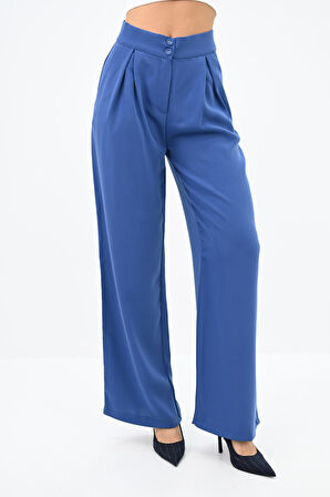 Kadın Palazzo Cep Detaylı Pantolon 6270-24