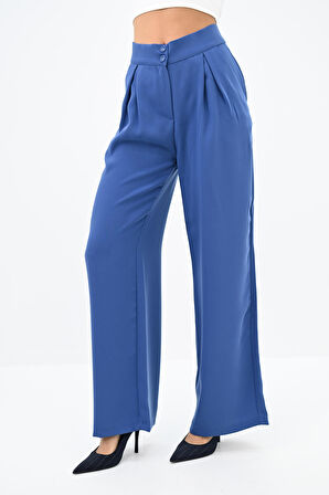 Kadın Palazzo Cep Detaylı Pantolon 6270-24