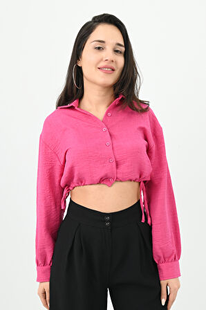 Kadın Crop Gömlek 1729-24