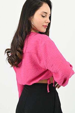 Kadın Crop Gömlek 1729-24