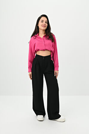 Kadın Crop Gömlek 1729-24