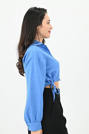 Kadın Crop Gömlek 1729-24